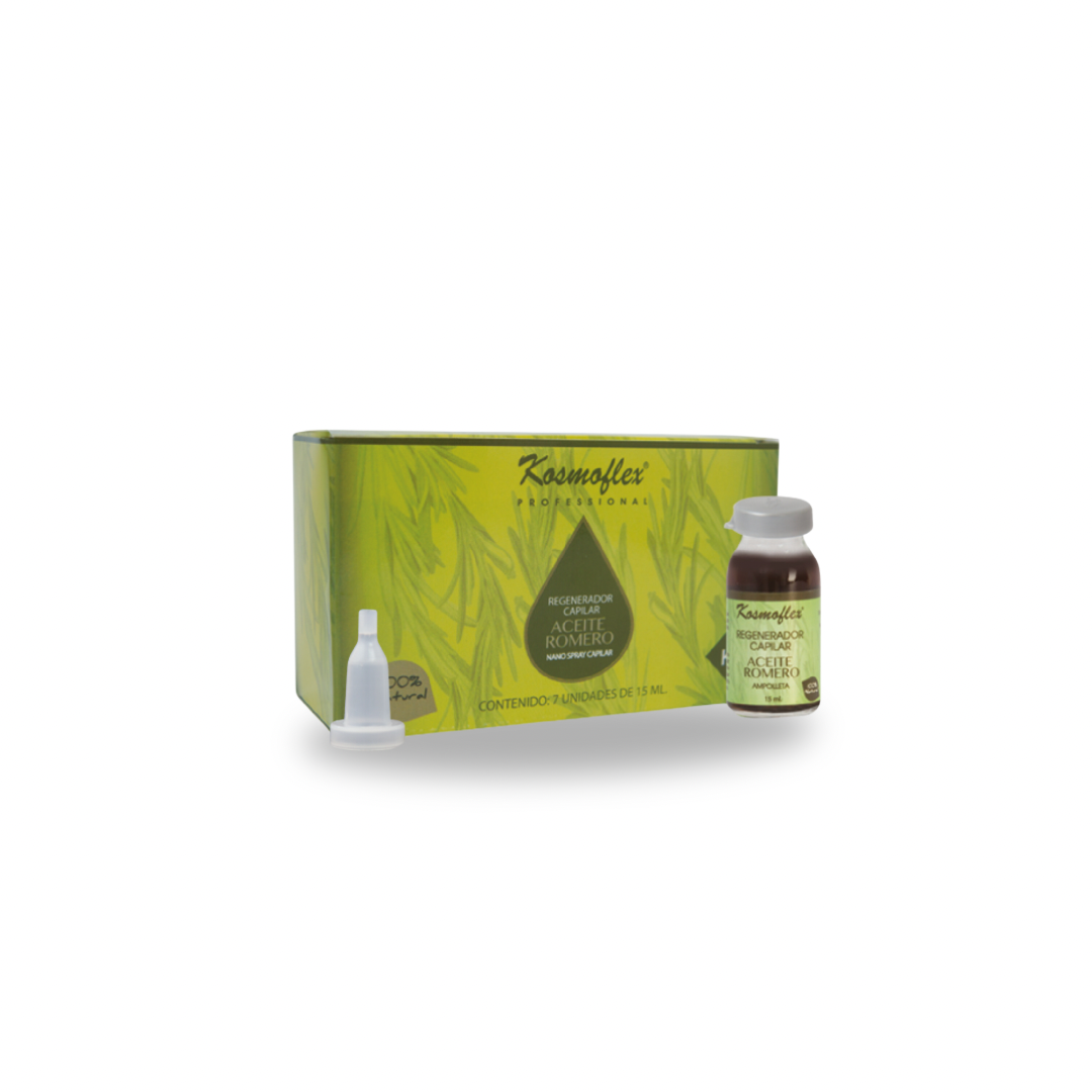 KIT DE 7 AMPOLLETAS DE REGENERADOR ROMERO DE 15 ml. Cod. 010025
